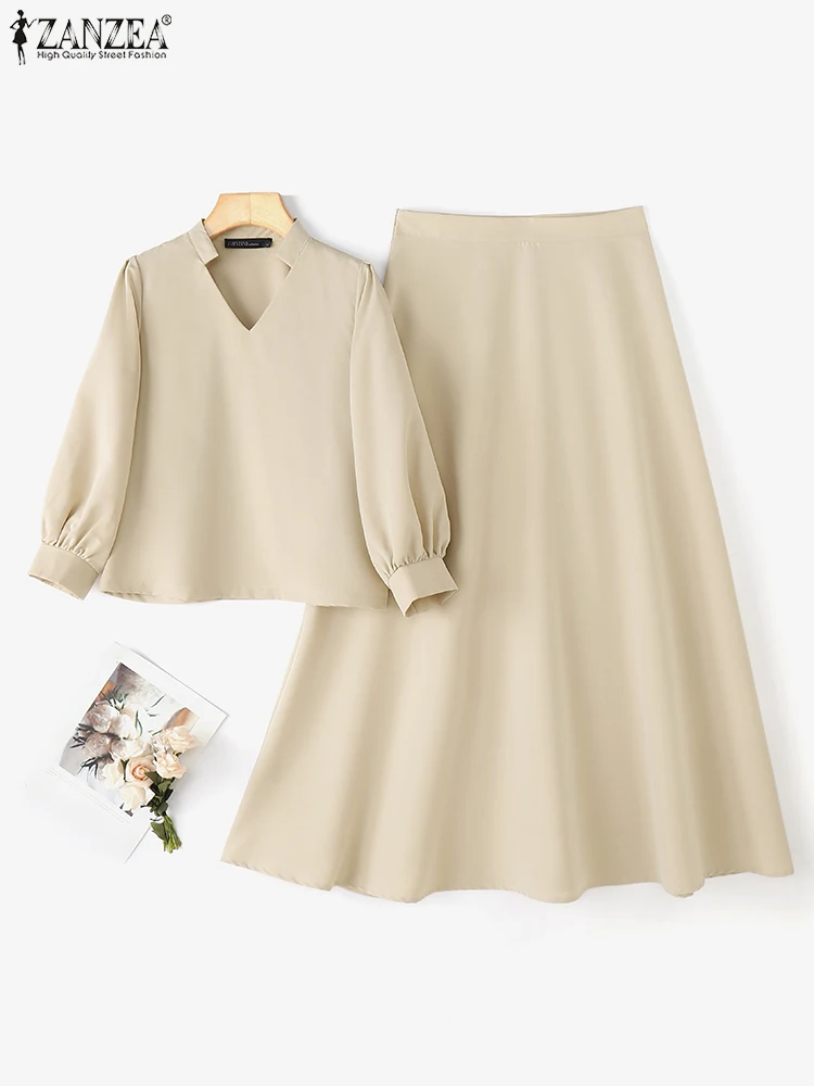 ZANZEA Fashion Dress Sets Women Summer Two-piece Outfits 2025 Elegant Office Lady 2PCS Solid Casual V-Neck Tops and Maxi Skirts
ZANZEA Fashion Dress Sets Women Summer Two-piece Outfits 2025 Elegant Office Lady 2PCS Solid Casual V-Neck Tops and Maxi Skirts