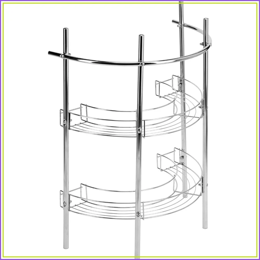Under Sink Storage Unit with Two Shelves and Towel Rail, Chrome Plated Steel
Under Sink Storage Unit with Two Shelves and Towel Rail, Chrome Plated Steel