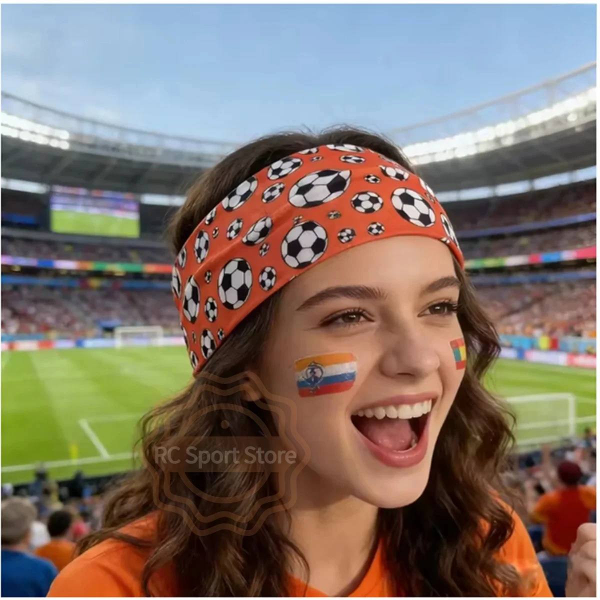 1PC Football printed solid color cheering headband unisex Stretchy Breathable Anti slip anti sweat Sports match hair accessories
1PC Football printed solid color cheering headband unisex Stretchy Breathable Anti slip anti sweat Sports match hair accessories
