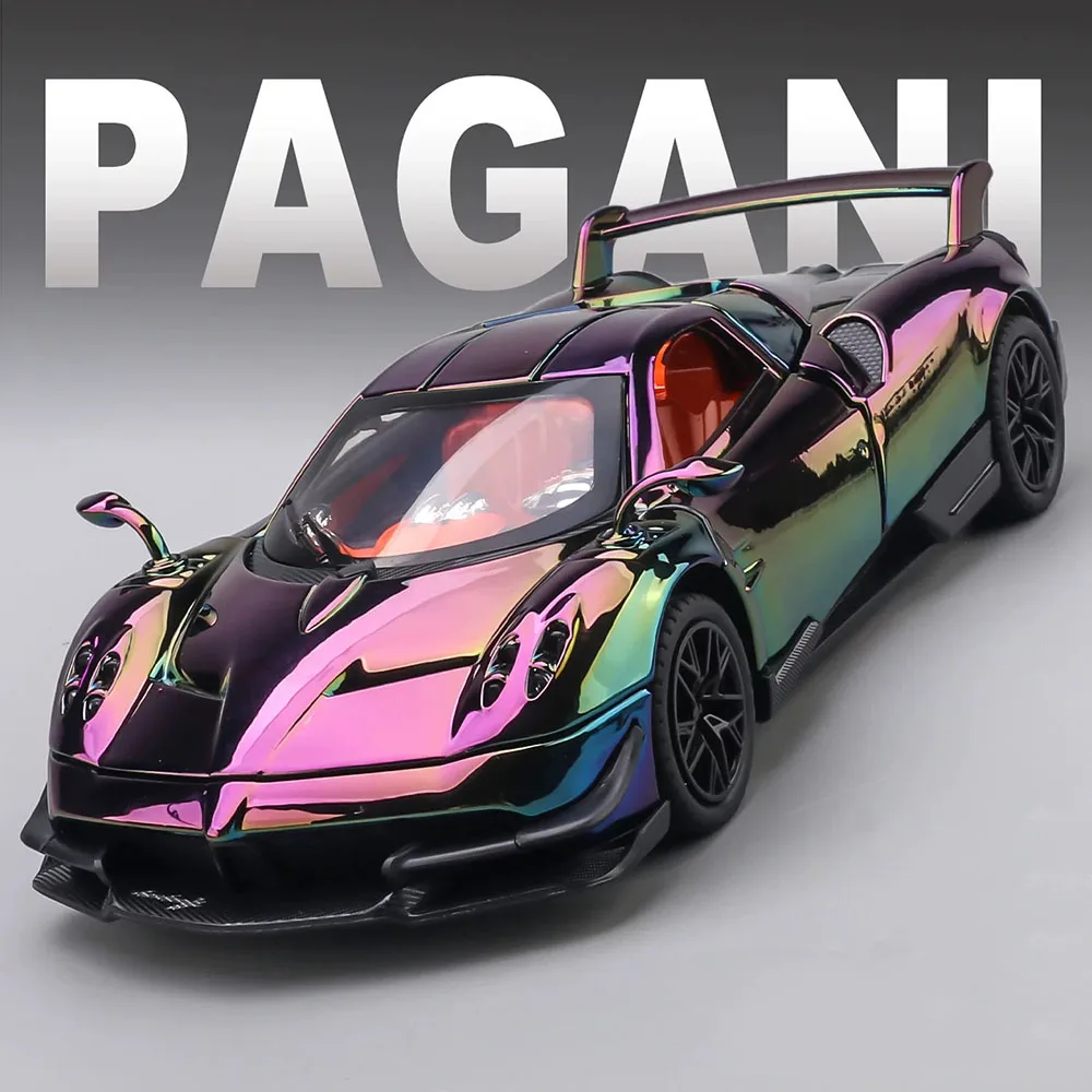 Масштабная модель автомобиля PAGANI Huayra Dinastia 1:24 из сплава, с открывающимися дверями, звуком, светом и функцией отката, игрушка для мальчиков, подарок на день рождения
Масштабная модель автомобиля PAGANI Huayra Dinastia 1:24 из сплава, с открывающимися дверями, звуком, светом и функцией отката, игрушка для мальчиков, подарок на день рождения