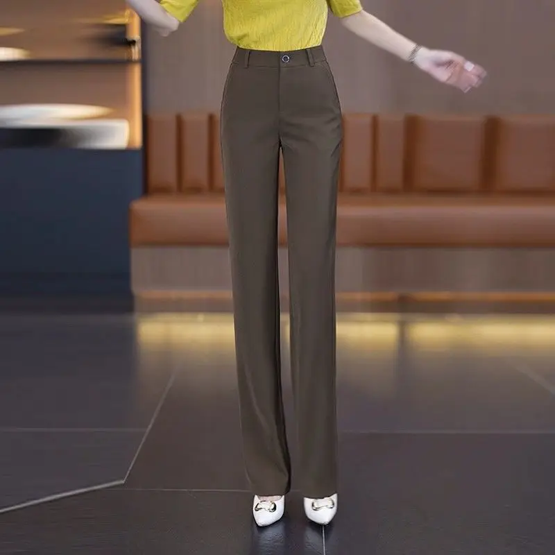 2024 Women's Spring Autumn New High Waist Loose Pant Female Casual Straight Trousers Ladies Professional Wide Leg Pants Y740
2024 Women's Spring Autumn New High Waist Loose Pant Female Casual Straight Trousers Ladies Professional Wide Leg Pants Y740