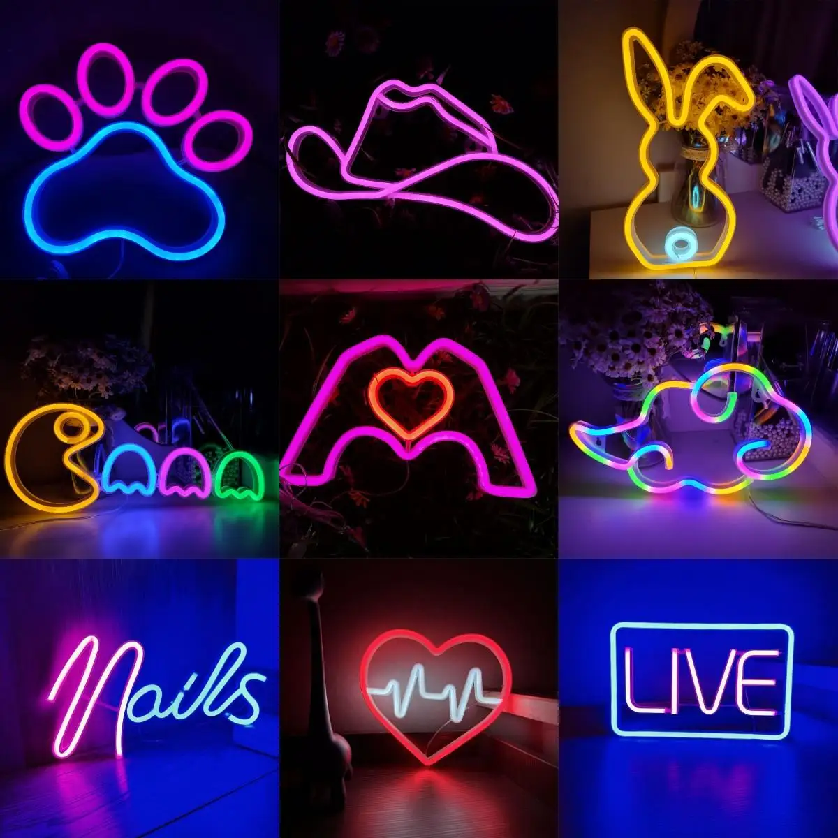 Romantic LED Decorative Lamp Night Light Desktop Lamp Bedroom Atmosphere Neon Light Esports Popular Bar Decoration Accessories
Romantic LED Decorative Lamp Night Light Desktop Lamp Bedroom Atmosphere Neon Light Esports Popular Bar Decoration Accessories