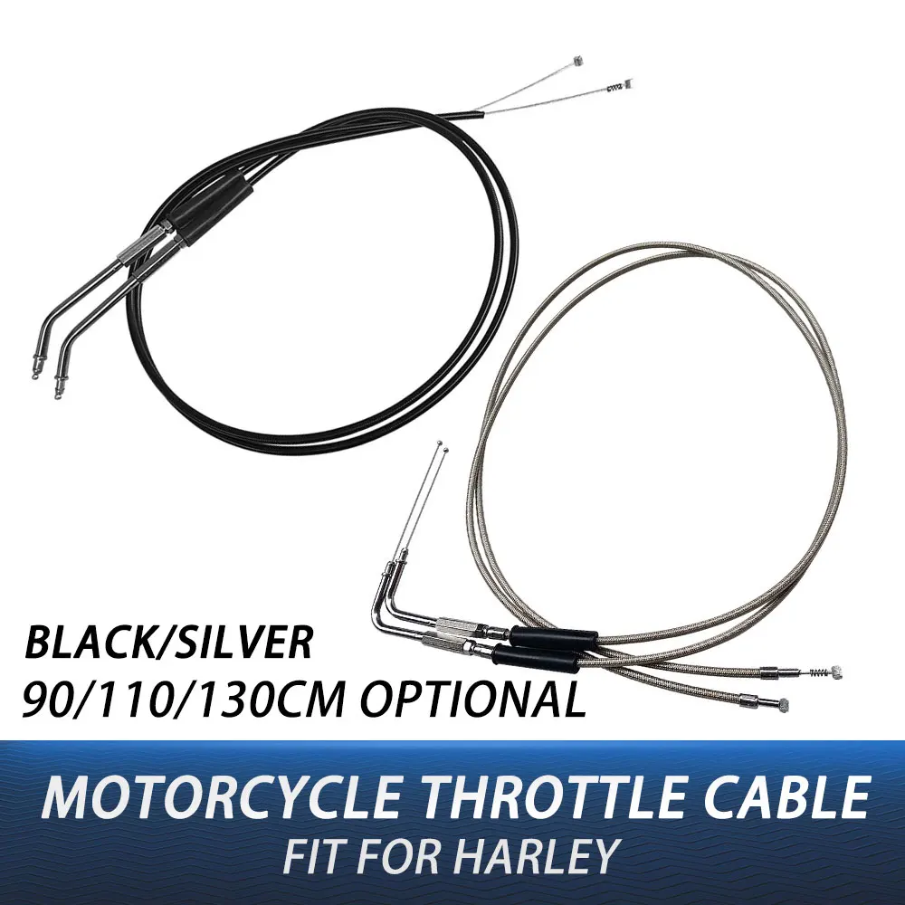90-130cm Motorcycle Lengthened Throttle Cable Wire Lines Fit for Harley Sportster XL883 XL1200 Dyna Road Electra Glide Softail
90-130cm Motorcycle Lengthened Throttle Cable Wire Lines Fit for Harley Sportster XL883 XL1200 Dyna Road Electra Glide Softail