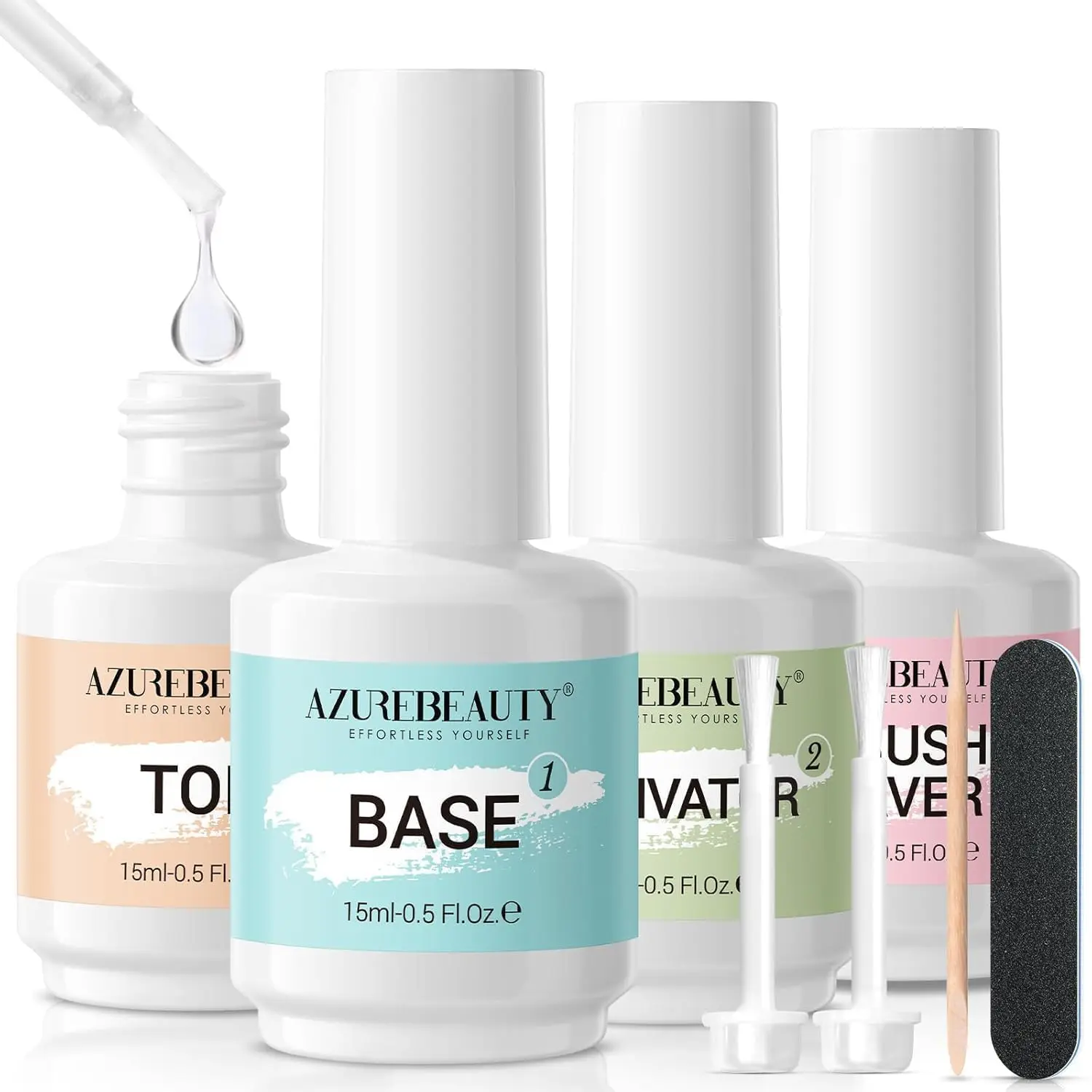 8Pcs Dip Powder Liquid Set - Base, Activator, Top Coat, Brush Saver, Tools, No Lamp Needed
8Pcs Dip Powder Liquid Set - Base, Activator, Top Coat, Brush Saver, Tools, No Lamp Needed