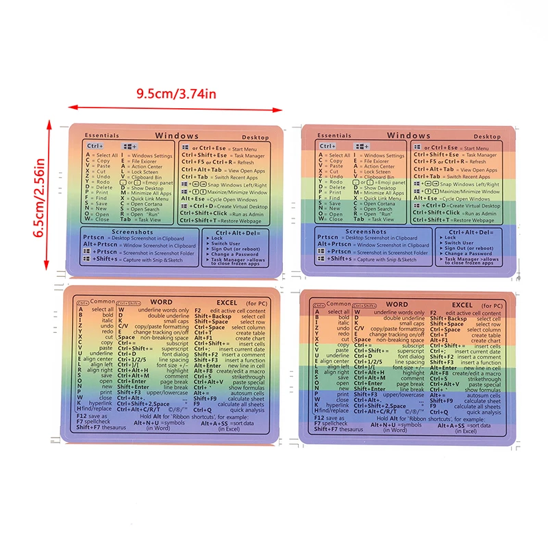 2Pcs Windows/Word Reference Keyboard Computer Shortcut Sticker Adhesive Removable Stickers For Quick Reference Keyboard Guide
2Pcs Windows/Word Reference Keyboard Computer Shortcut Sticker Adhesive Removable Stickers For Quick Reference Keyboard Guide