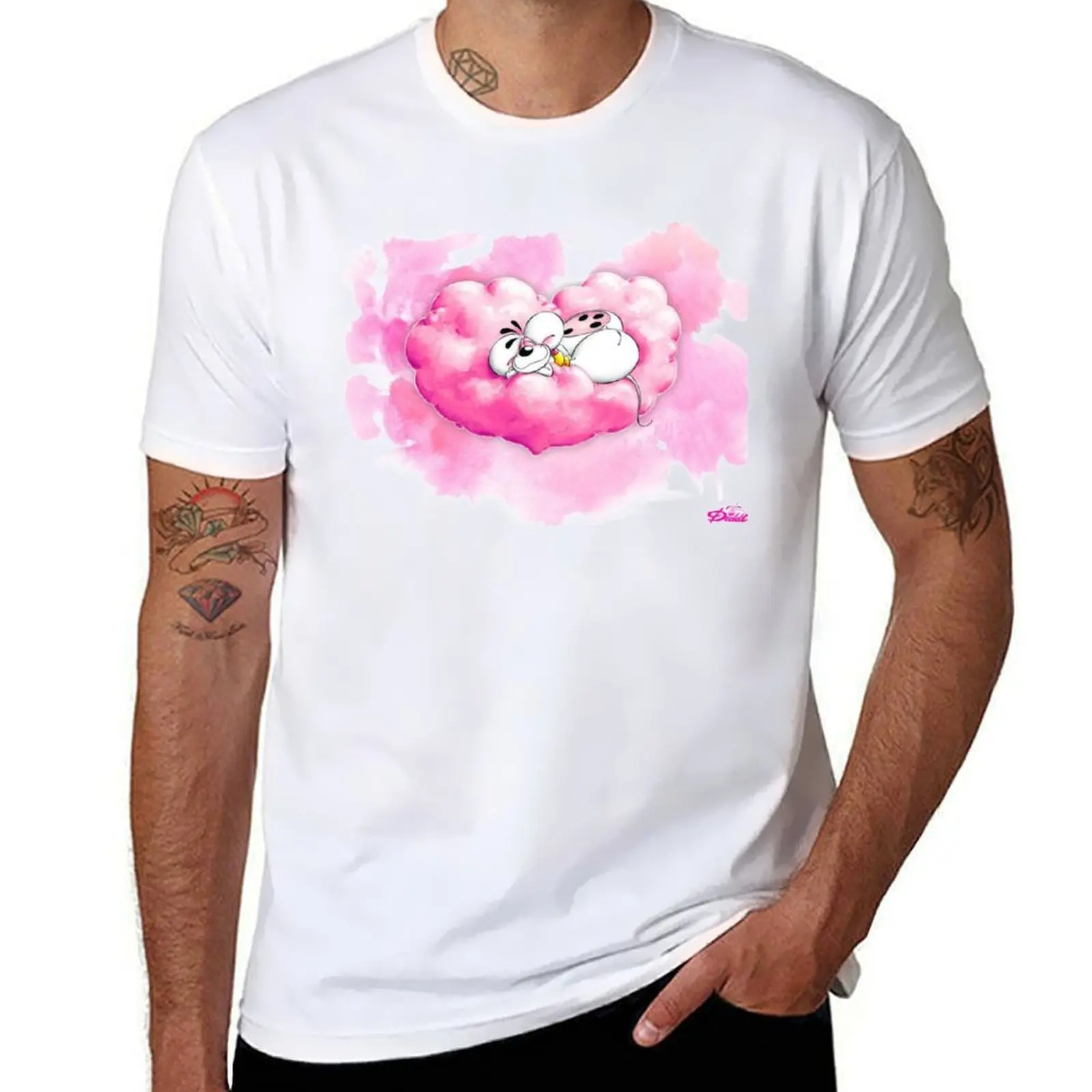 Diddl on his pink heart shaped cloud T-Shirt man t shirt graphic t shirt men 100% cotton luxury brand T-Shirt
Diddl on his pink heart shaped cloud T-Shirt man t shirt graphic t shirt men 100% cotton luxury brand T-Shirt