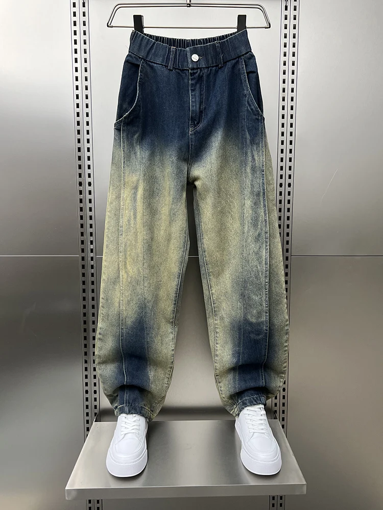 Мужские джинсы в стиле ретро, синие, из денима, модные, свободные, прямые, широкие, длинные брюки, весна 2025, новинка, молодежная повседневная одежда
Мужские джинсы в стиле ретро, синие, из денима, модные, свободные, прямые, широкие, длинные брюки, весна 2025, новинка, молодежная повседневная одежда