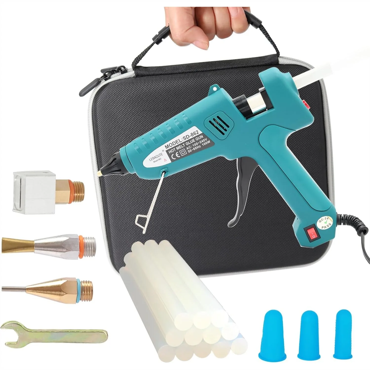 Professional Hot Glue Gun Kit With Case 4 Interchangeable Copper Nozzle Set 12 Glue Sticks For DIY Crafts Home Repairs
Professional Hot Glue Gun Kit With Case 4 Interchangeable Copper Nozzle Set 12 Glue Sticks For DIY Crafts Home Repairs