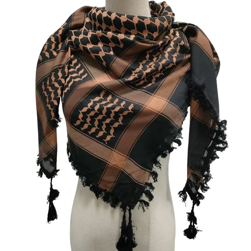 A52E Arab Shemagh Scarf for Men Breathable Polyester Desert Neckwrap Tassels Neckerchief Hijab Shawl for Casual and Formal Ev
A52E Arab Shemagh Scarf for Men Breathable Polyester Desert Neckwrap Tassels Neckerchief Hijab Shawl for Casual and Formal Ev