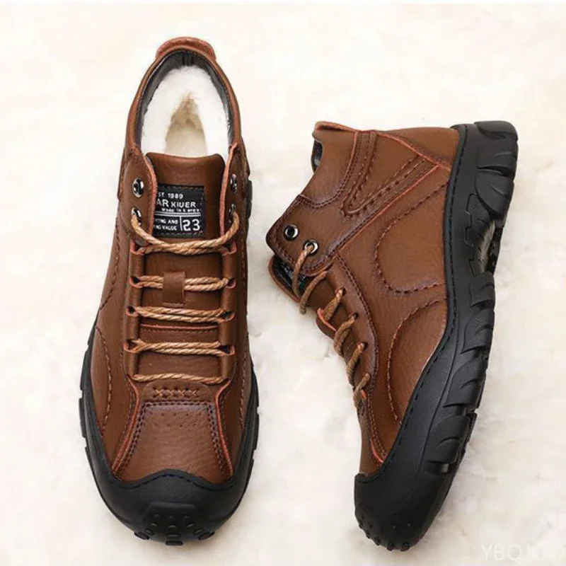 Men's Winter Velvet Thick Boots Outdoor High Top Snow boots Casual Waterproof Shoes New Lace Up Men Cotton Shoes Botas Zapatos
Men's Winter Velvet Thick Boots Outdoor High Top Snow boots Casual Waterproof Shoes New Lace Up Men Cotton Shoes Botas Zapatos 