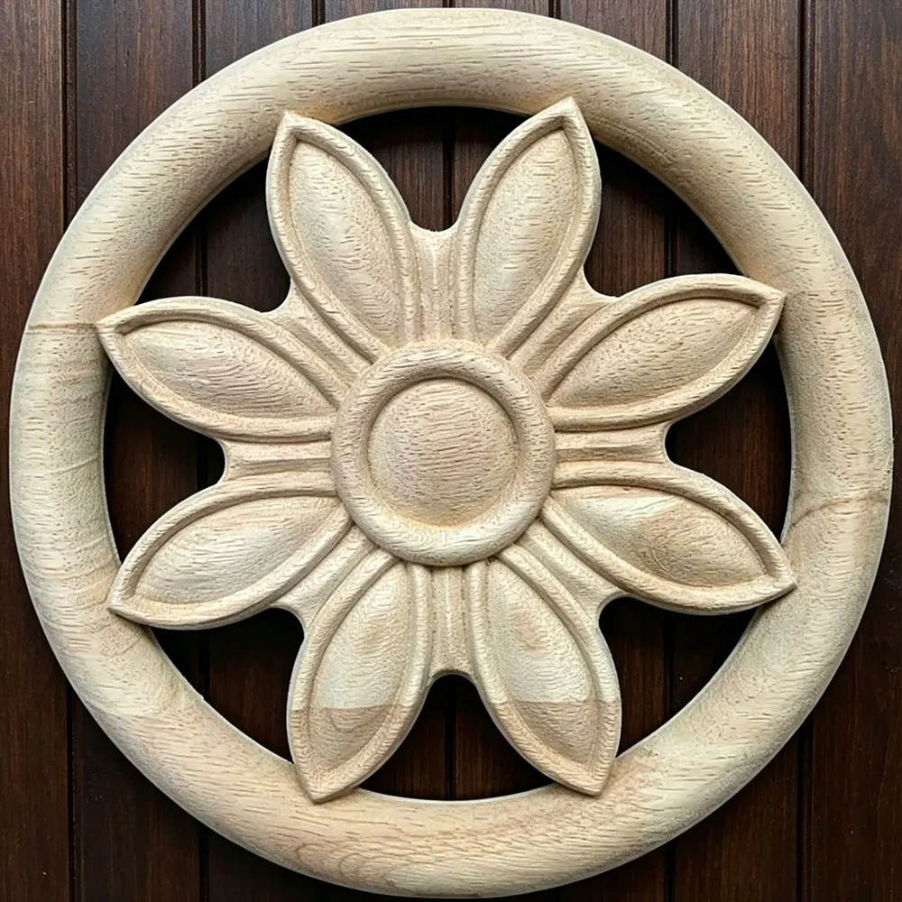 24cm Vintage Natural Wood Round Flower Carving Decal Appliques Furniture Wooden Moulding Unpainted Accessories Decoration Decal
24cm Vintage Natural Wood Round Flower Carving Decal Appliques Furniture Wooden Moulding Unpainted Accessories Decoration Decal