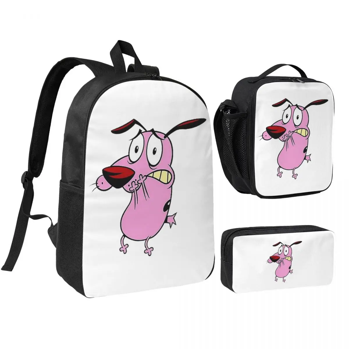Cute Courageous Cowardlys Dog Backpack Boys Girls BookBag School Bag Laptop Shoulder Bags 3ps Insulated Lunch Bag Pencil Case
Cute Courageous Cowardlys Dog Backpack Boys Girls BookBag School Bag Laptop Shoulder Bags 3ps Insulated Lunch Bag Pencil Case