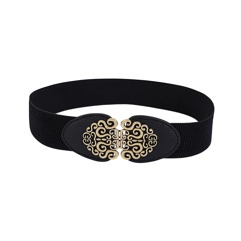 Korean Fashion Ladies Decorated Elastic Wide Belt Buckle Dress Sweater Sweater Waist Belt for Woman
Korean Fashion Ladies Decorated Elastic Wide Belt Buckle Dress Sweater Sweater Waist Belt for Woman