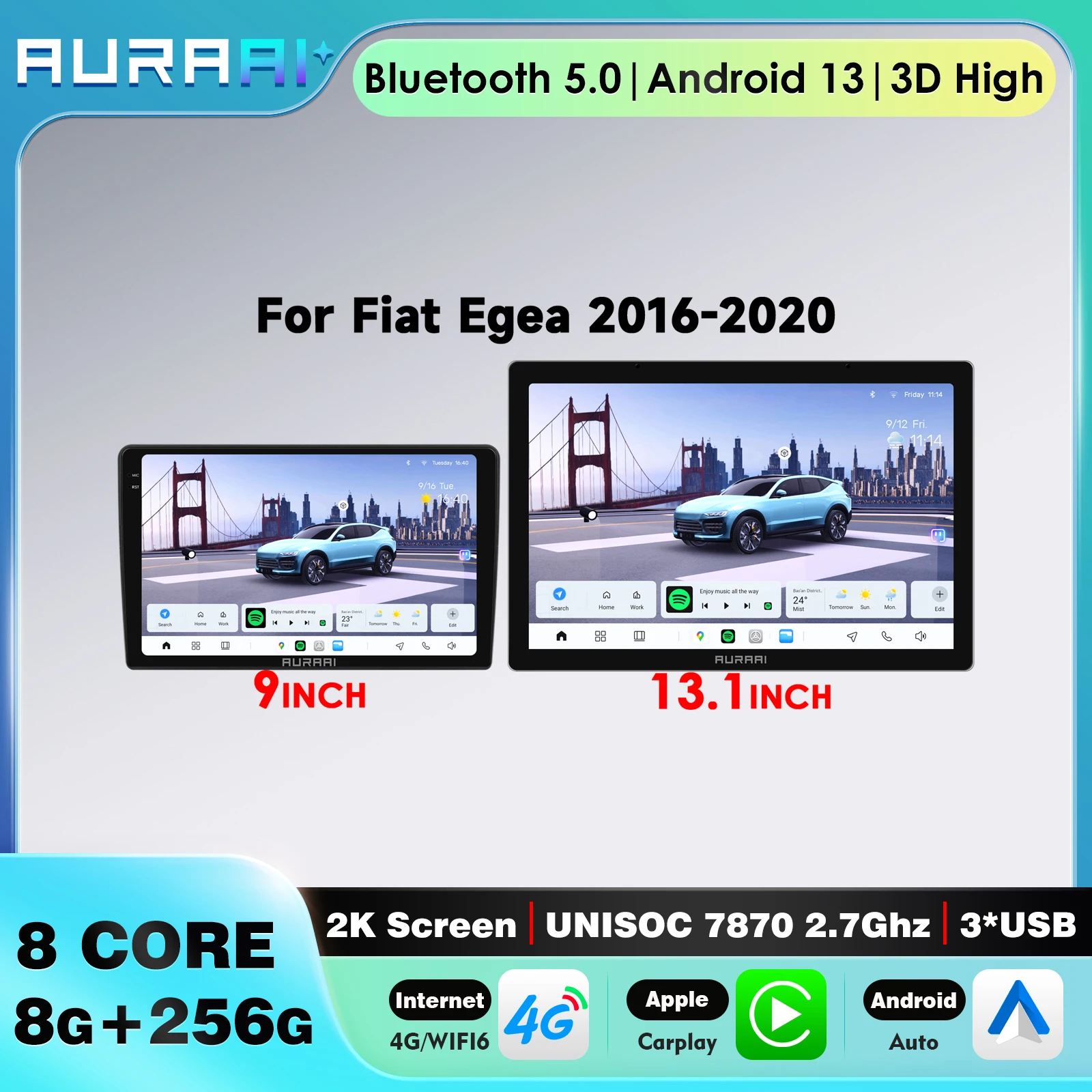 Octa Core 2DIN Car Smart Systems 2K Screen Android Auto Carplay For FIAT EGEA 2016-2020 Multimedia Radio RDS DSP GPS FM 4G-LTE
Octa Core 2DIN Car Smart Systems 2K Screen Android Auto Carplay For FIAT EGEA 2016-2020 Multimedia Radio RDS DSP GPS FM 4G-LTE