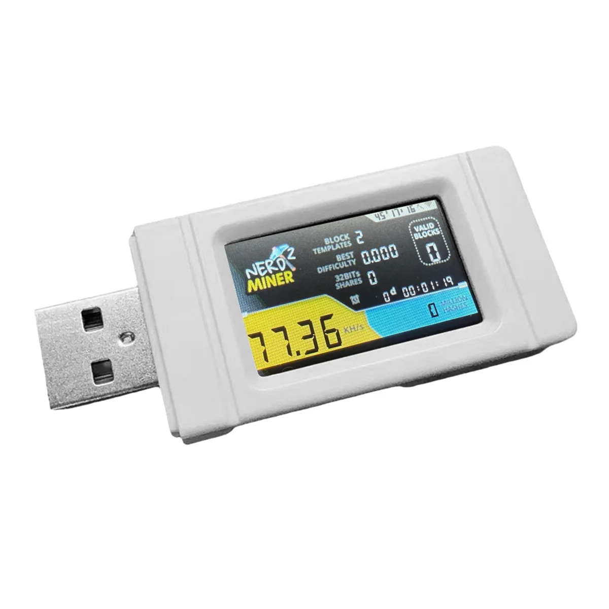 Sales Nerdminer USB Miner 77KH/S with Color Screen BTC Solo Lottery Mining Miner Mini Bitcoin BTC Miner Nerd Miner
Sales Nerdminer USB Miner 77KH/S with Color Screen BTC Solo Lottery Mining Miner Mini Bitcoin BTC Miner Nerd Miner