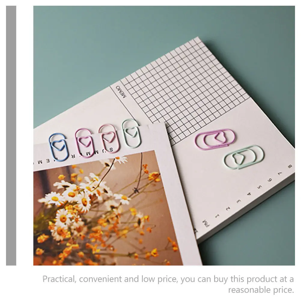 200Pcs Decorative Heart Paper Clips Fine Craftsmanship Metal Clips for Bookmarks Reading Notes Cards Envelopes Office School Use
200Pcs Decorative Heart Paper Clips Fine Craftsmanship Metal Clips for Bookmarks Reading Notes Cards Envelopes Office School Use