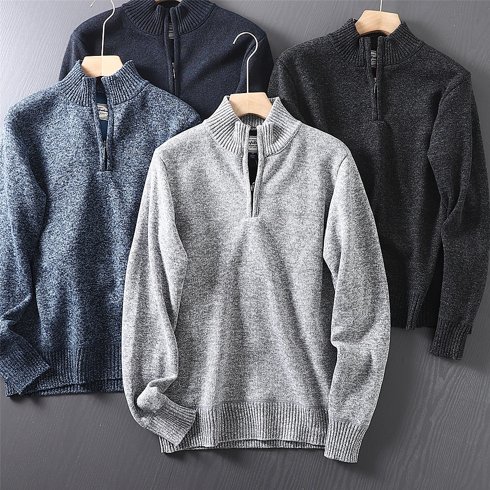 Thiened Fce вязаный свитер на молнии, повседневный осенне-зимний мужской тюнер-стойка, длинный свек, воротник-стойка, теплый полиэстер
Thiened Fce вязаный свитер на молнии, повседневный осенне-зимний мужской тюнер-стойка, длинный свек, воротник-стойка, теплый полиэстер