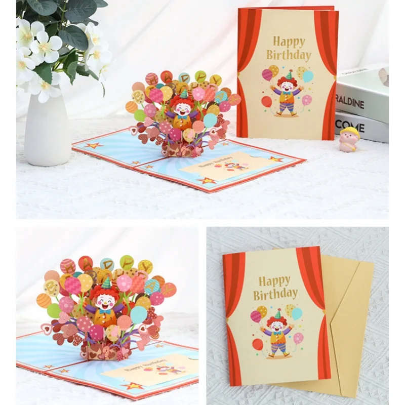 3Pcs New Creative 3D Greeting Card, Birthday Gift with Envelope, Blessing Message, Handwritten Card
3Pcs New Creative 3D Greeting Card, Birthday Gift with Envelope, Blessing Message, Handwritten Card