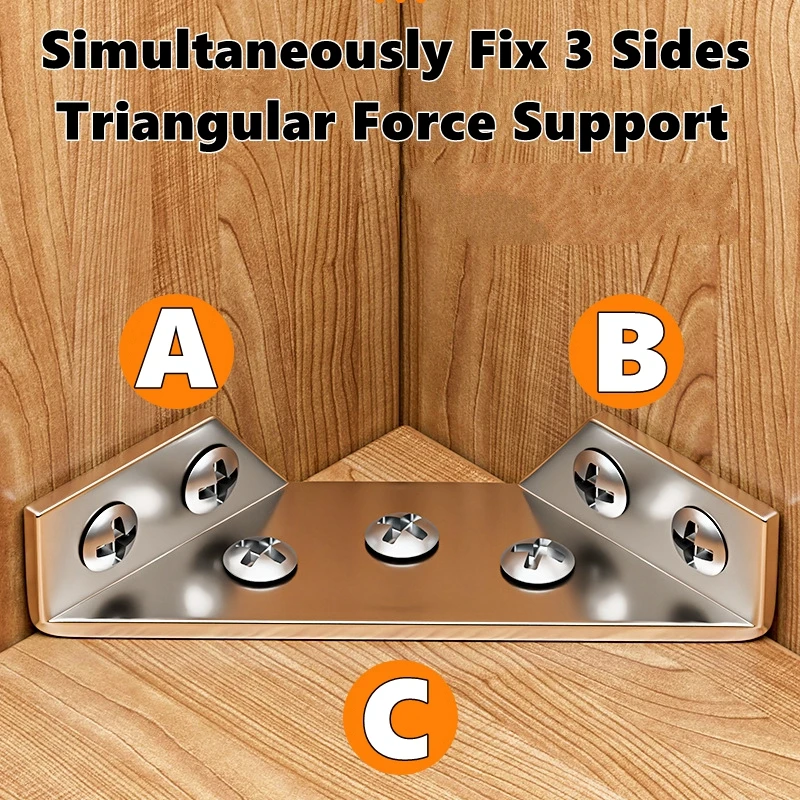 Universal Stainless Steel Corner Bracket Connector, Heavy Duty Angle Brace with Screws for Furniture Shelves Cabinets DIY
Universal Stainless Steel Corner Bracket Connector, Heavy Duty Angle Brace with Screws for Furniture Shelves Cabinets DIY