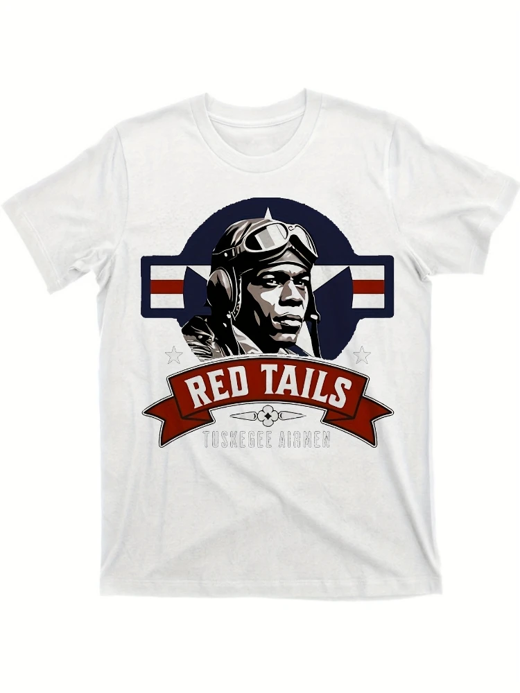 Red Tails Tuskegee WWII Pilots-Vintage Historical Aviation design-100% cotton O-neck short sleeve casual printed men's T-shirt.
Red Tails Tuskegee WWII Pilots-Vintage Historical Aviation design-100% cotton O-neck short sleeve casual printed men's T-shirt.