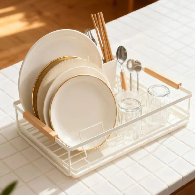 Japanese-style Kitchen Drain Dish Rack Is Compatible with Multi-size Dish Rack and Multi-function Tableware Storage Rack.
Japanese-style Kitchen Drain Dish Rack Is Compatible with Multi-size Dish Rack and Multi-function Tableware Storage Rack.