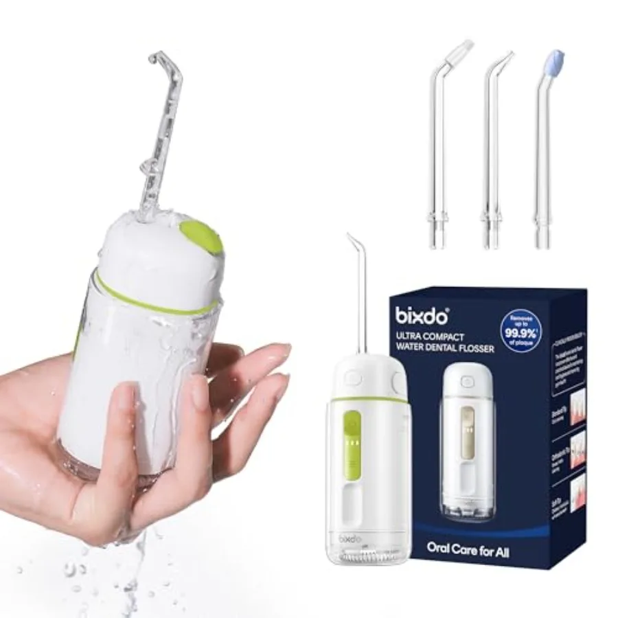 Water Flosser Portable for Travel - Mini Water Flosser with 3 Modes IPX7 Waterproof 360° Nozzles Cordless Water Dental Flosser
Water Flosser Portable for Travel - Mini Water Flosser with 3 Modes IPX7 Waterproof 360° Nozzles Cordless Water Dental Flosser