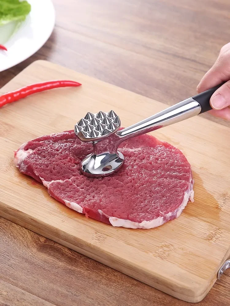 Export to Germany: Double sided loose meat hammer, solid zinc alloy, stainless steel color, tender meat needle, flapping pork ch
Export to Germany: Double sided loose meat hammer, solid zinc alloy, stainless steel color, tender meat needle, flapping pork ch