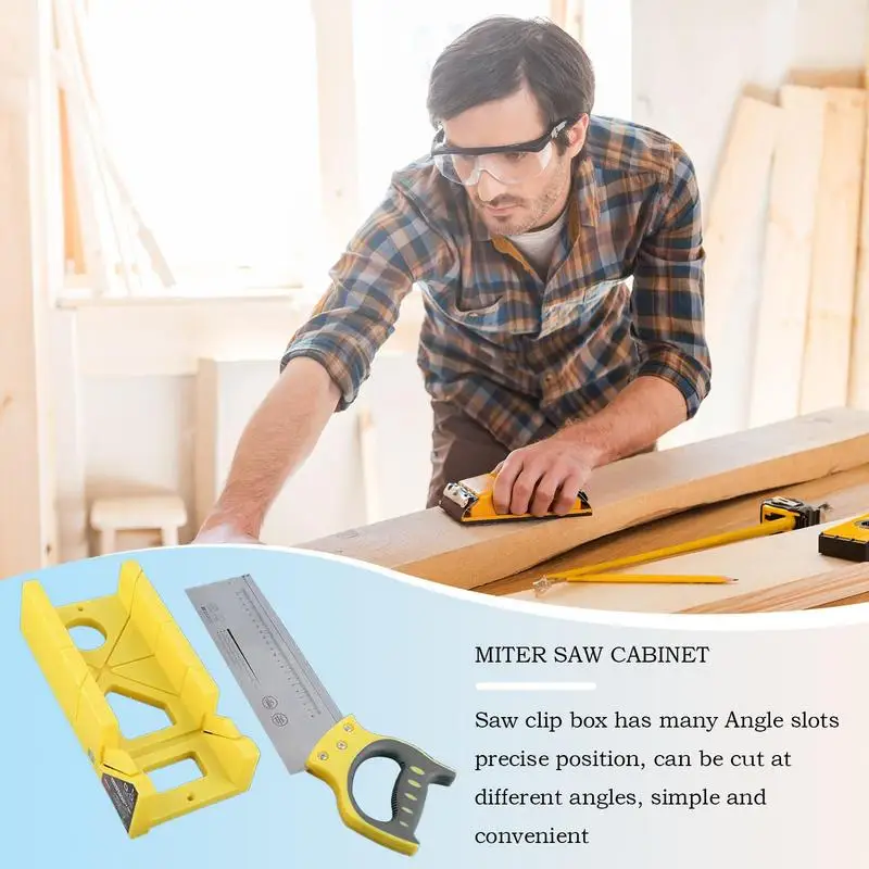 Miter Box And Saw Set Portable Wood Cutter Hand Cutting Saw Multipurpose Angle Cutter Wood Cutting Tool For Woodworking
Miter Box And Saw Set Portable Wood Cutter Hand Cutting Saw Multipurpose Angle Cutter Wood Cutting Tool For Woodworking