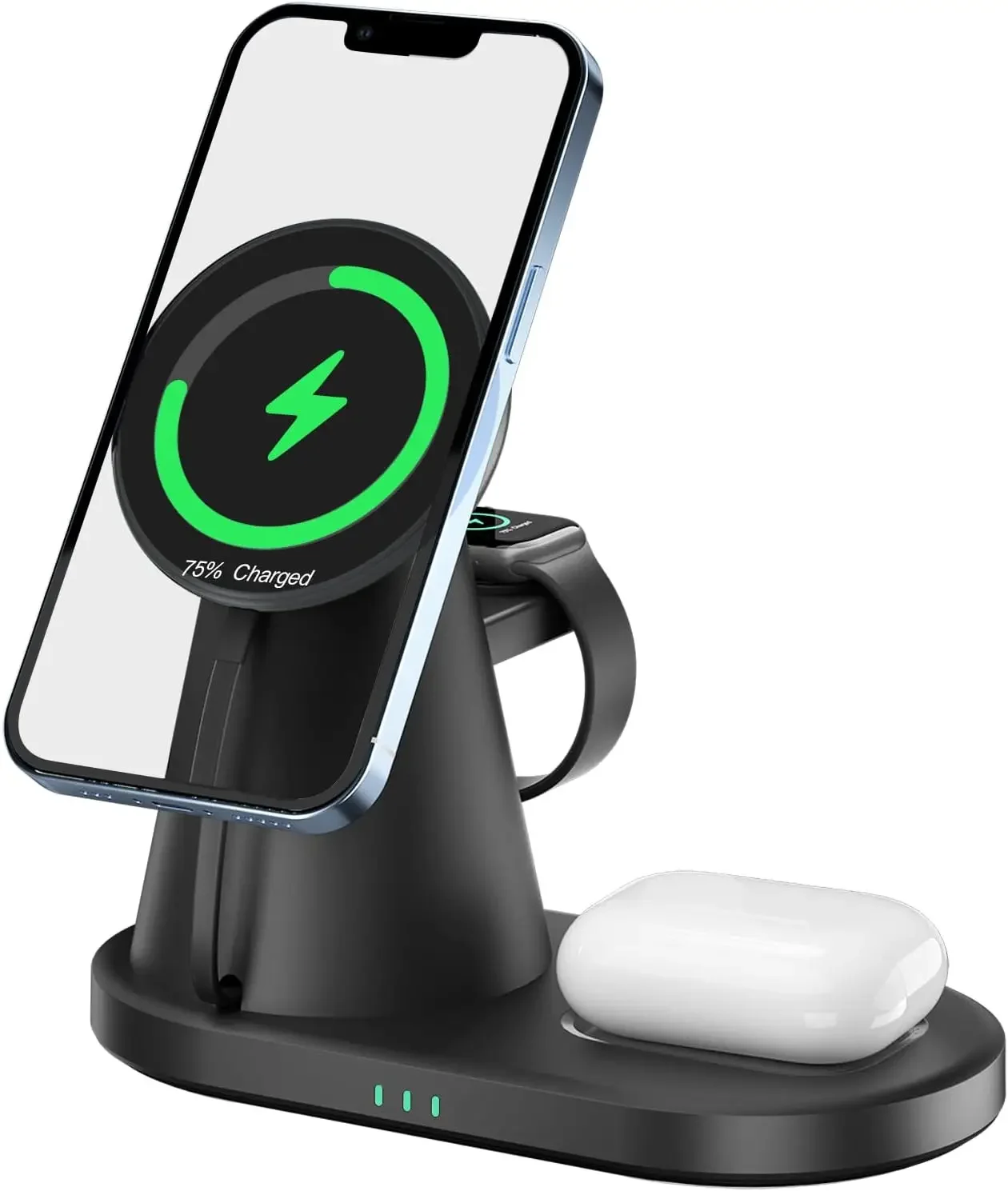 3-in-1 Flexible magnetic wireless charger 15W fast wireless charging 0.8m retractable cable for iPhone, iWatch,AirPods
3-in-1 Flexible magnetic wireless charger 15W fast wireless charging 0.8m retractable cable for iPhone, iWatch,AirPods