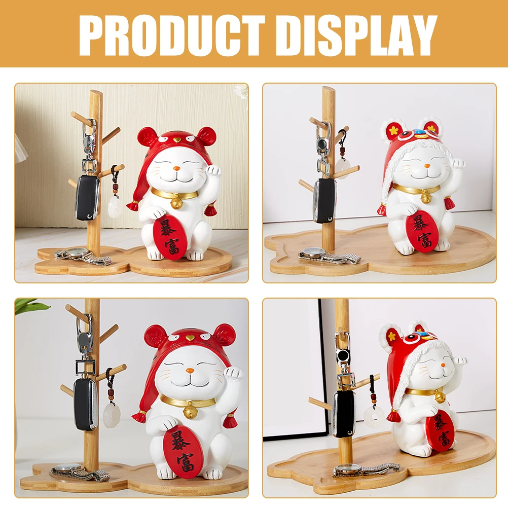 Wood Cat Hanger Decorations Key St Multi Function Ring Holder Jewelry Tray Practical Home Shop Storage
Wood Cat Hanger Decorations Key St Multi Function Ring Holder Jewelry Tray Practical Home Shop Storage