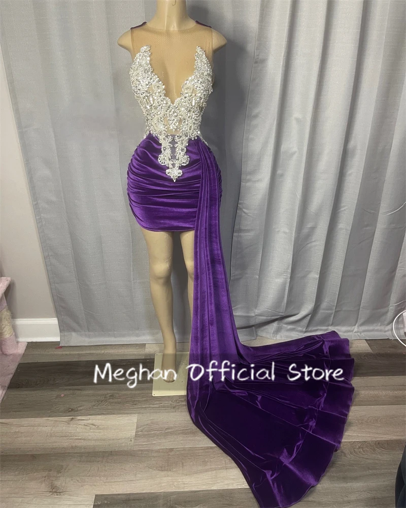 Dark Purple O N Short Prom Dresses Bead Appliques 2025 Birthday Luxury Dress Mini Cocktail Homecoming With Side Train Customized
Dark Purple O N Short Prom Dresses Bead Appliques 2025 Birthday Luxury Dress Mini Cocktail Homecoming With Side Train Customized