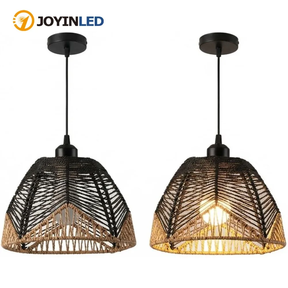 JOYINLED Modern Hemp Rope Pendant Lights Dia 27CM Natural Woven Lamp Shade Hanging Lamp E27 Ceiling Lights for Dining Room Home
JOYINLED Modern Hemp Rope Pendant Lights Dia 27CM Natural Woven Lamp Shade Hanging Lamp E27 Ceiling Lights for Dining Room Home