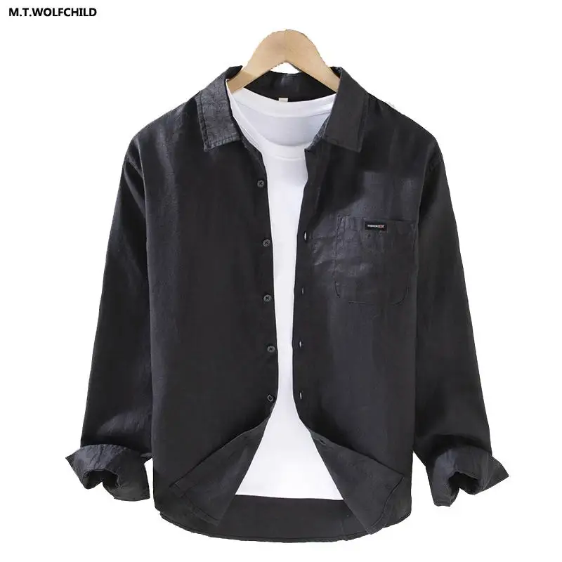High Quality Men Shirt 100% Linen Spring Autumn Solid Casual Long Sleeve Slim Fit Shirts Homme Blouse Fashion Mens Clothing Tops
High Quality Men Shirt 100% Linen Spring Autumn Solid Casual Long Sleeve Slim Fit Shirts Homme Blouse Fashion Mens Clothing Tops