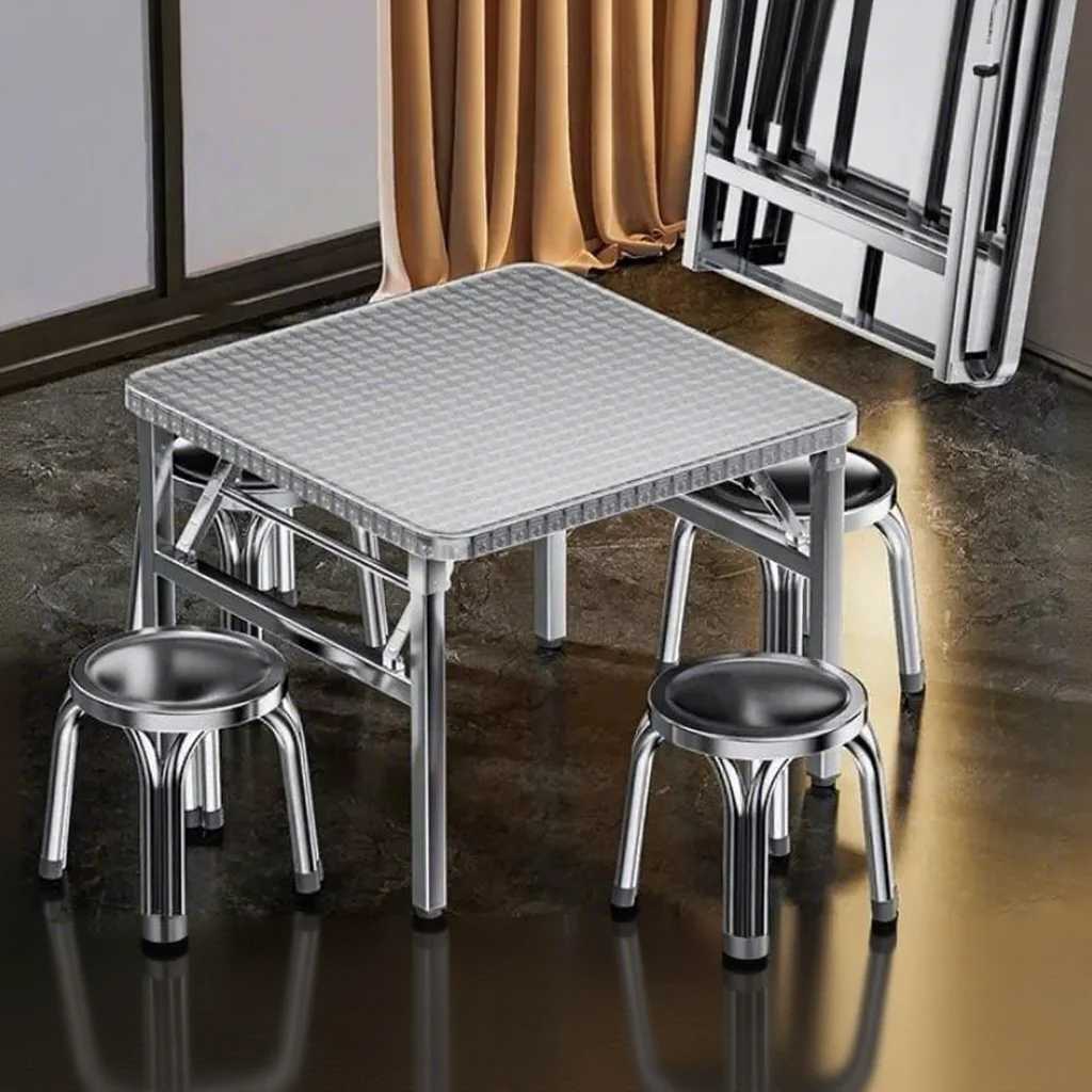 #304 Stainless Steel Folding Square Table, Commercial & Home Use, Space-Saving & Portable
#304 Stainless Steel Folding Square Table, Commercial & Home Use, Space-Saving & Portable