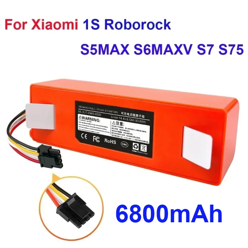 100% New Original 6800mAh Replacement Battery for XiaoMi 1S Roborock S5MAX S6MAXV S7 S75 Sweeping Mopping Robot Vacuum Cleaner
100% New Original 6800mAh Replacement Battery for XiaoMi 1S Roborock S5MAX S6MAXV S7 S75 Sweeping Mopping Robot Vacuum Cleaner