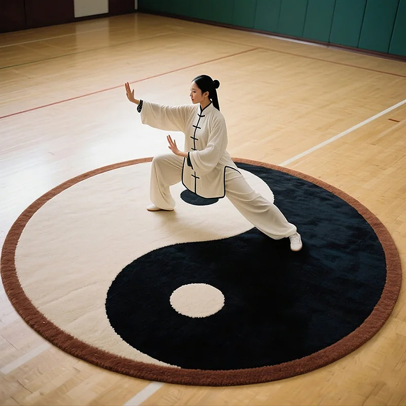Premium Professional Chinese Tai Chi Round Practice Mat Featuring Bagua Symbol Lace Trim for Yoga Martial Arts Meditation
Premium Professional Chinese Tai Chi Round Practice Mat Featuring Bagua Symbol Lace Trim for Yoga Martial Arts Meditation
