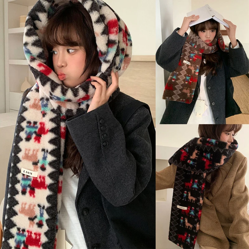 Рождественский плюшевый теплый шарф с рисунком оленя, зимний женский милый толстый ветрозащитный шарф в стиле Лолиты для езды на велосипеде, прогулочная шаль, праздничный подарок
Рождественский плюшевый теплый шарф с рисунком оленя, зимний женский милый толстый ветрозащитный шарф в стиле Лолиты для езды на велосипеде, прогулочная шаль, праздничный подарок