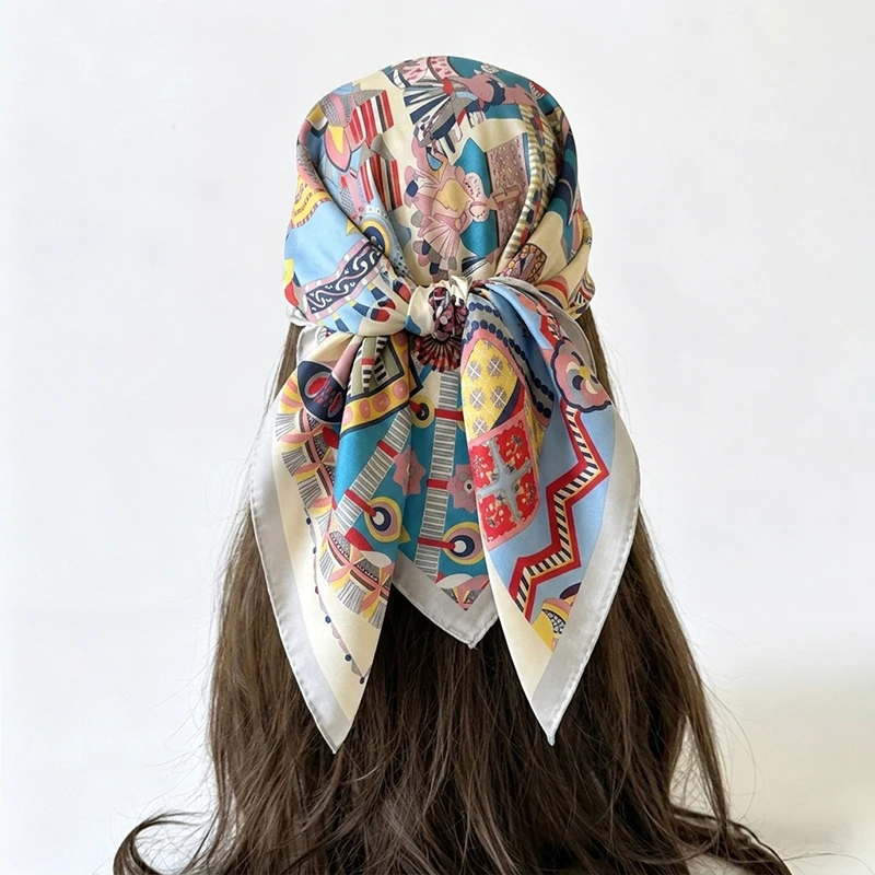 Female Scarf Head Wrap Hijab Print Turban Luxury Fashion Square Headscarf Bandana Neckerchief Handkerchief Shawl Windproof Wraps
Female Scarf Head Wrap Hijab Print Turban Luxury Fashion Square Headscarf Bandana Neckerchief Handkerchief Shawl Windproof Wraps