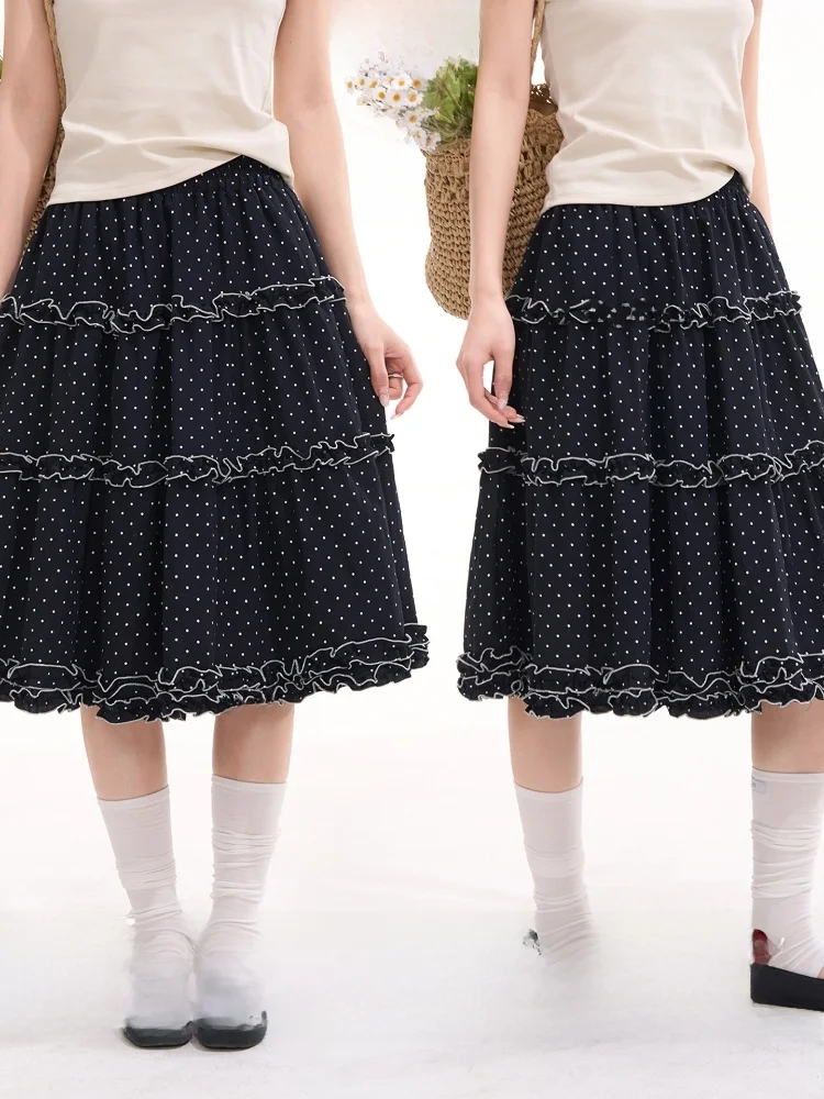 Sweet Polka Dot Half Skirt Women's Cake Skirt High Waist Gingham Pattern Elastic Waist Spring Summer Fashion Ladies Skirts
Sweet Polka Dot Half Skirt Women's Cake Skirt High Waist Gingham Pattern Elastic Waist Spring Summer Fashion Ladies Skirts