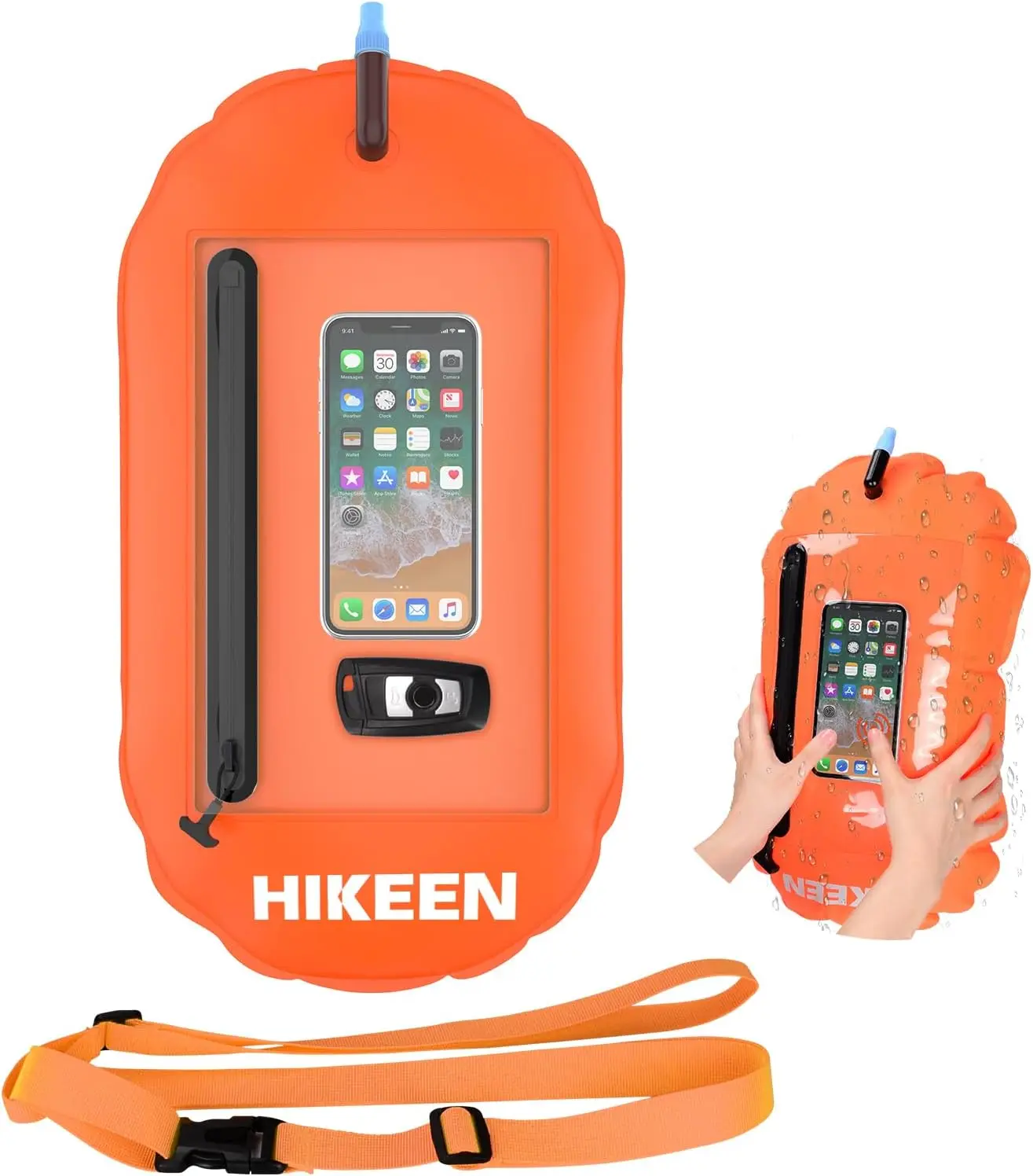 Swim Buoy Waterproof Touchscreen Dry Bag for Open Water Swimmers, High Visibility Safety Float with Adjustable Waist Belt, IPX7
Swim Buoy Waterproof Touchscreen Dry Bag for Open Water Swimmers, High Visibility Safety Float with Adjustable Waist Belt, IPX7