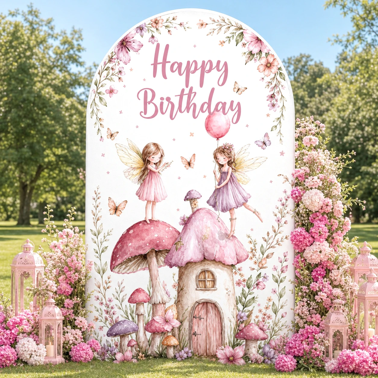 Pink Floral Fairy Birthday Arch Backdrop Cover Mushroom Elf Design for Baby Shower Kids Birthday Party Photo Booth Decorations
Pink Floral Fairy Birthday Arch Backdrop Cover Mushroom Elf Design for Baby Shower Kids Birthday Party Photo Booth Decorations