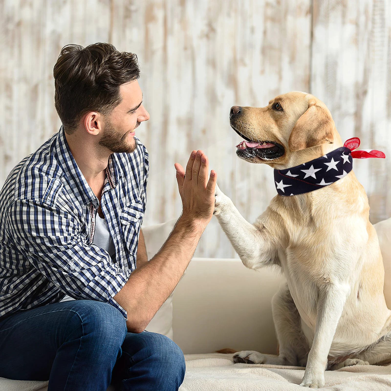 Pet Scarf Dog Accessories American Flag Collar Puppy Bandana Bright Color Soft Material Perfect Gift Dog Dress Birthday Party
Pet Scarf Dog Accessories American Flag Collar Puppy Bandana Bright Color Soft Material Perfect Gift Dog Dress Birthday Party