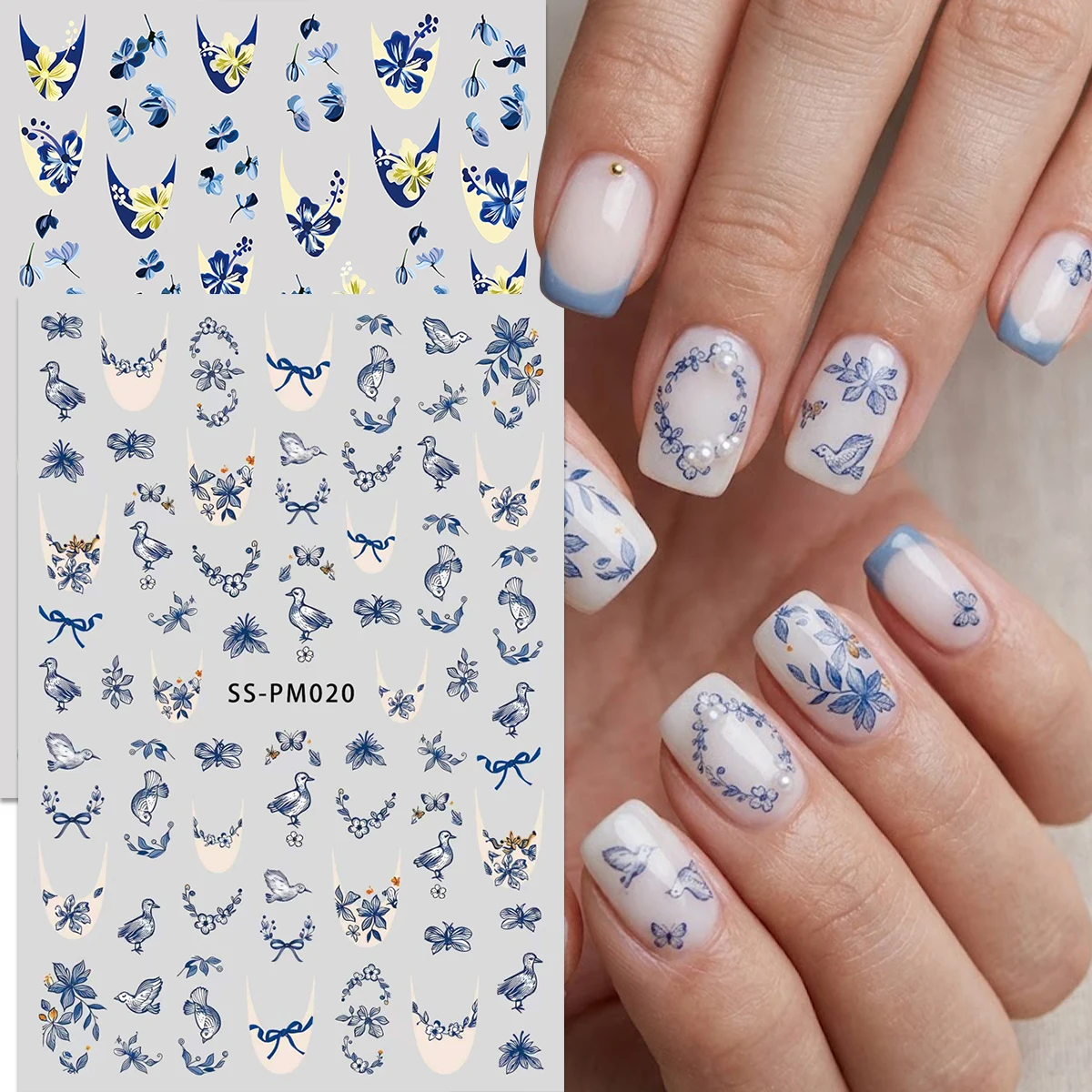 Blue White Chinoiserie Porcelain Nail Stickers, Retro Chinese Style Bird Flower Decals, Salon DIY Decor for Wedding
Blue White Chinoiserie Porcelain Nail Stickers, Retro Chinese Style Bird Flower Decals, Salon DIY Decor for Wedding