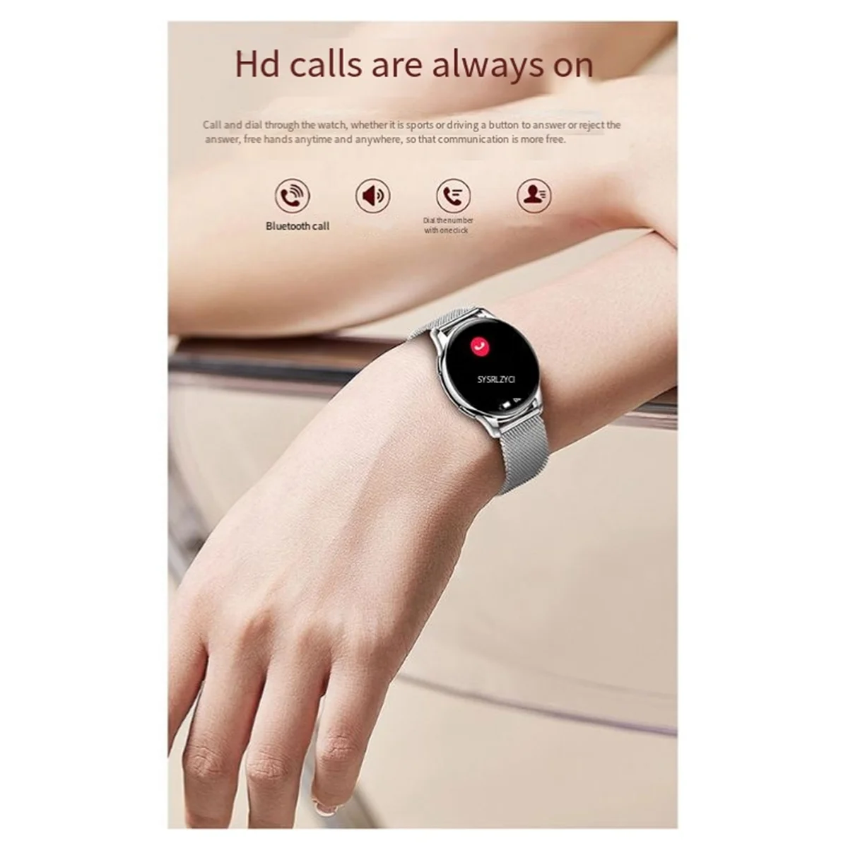 POP-lUltra-Thin Heart Rate Blood Oxygen Sleep Monitoring HD Bluetooth Phone Smart Watch for Women
POP-lUltra-Thin Heart Rate Blood Oxygen Sleep Monitoring HD Bluetooth Phone Smart Watch for Women