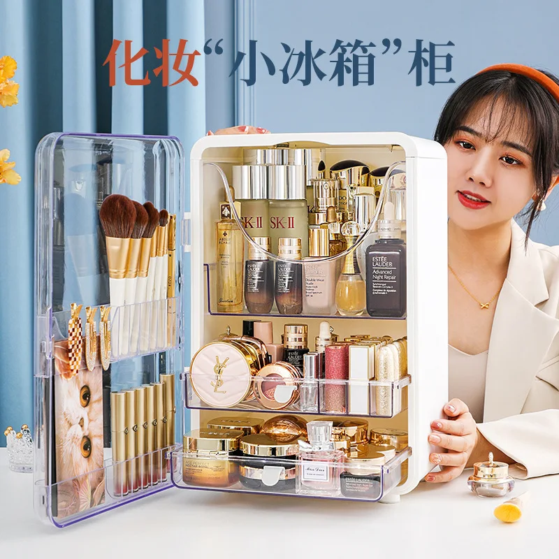 Cosmetics Storage Box Dust-proof Dressing Table Skin Care Products Storage Box Desktop Shelf Large Capacity Cosmetic Box
Cosmetics Storage Box Dust-proof Dressing Table Skin Care Products Storage Box Desktop Shelf Large Capacity Cosmetic Box