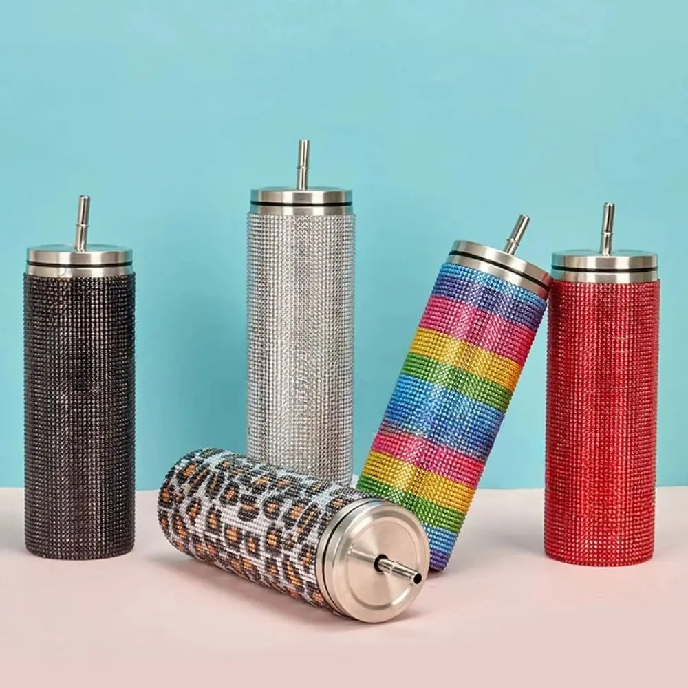 600ml Rhinestone Thermos Bottles Bling Light Luxury Glitter Coffee Travel Mug Insulated with Lid Straw
600ml Rhinestone Thermos Bottles Bling Light Luxury Glitter Coffee Travel Mug Insulated with Lid Straw