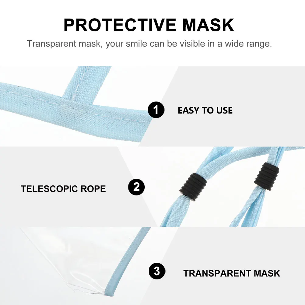 Transparent PVC Mask Face Cover Anti Dust Smog Proof Protective Mouth Wide Range Smile Visible Professional Design 
Transparent PVC Mask Face Cover Anti Dust Smog Proof Protective Mouth Wide Range Smile Visible Professional Design