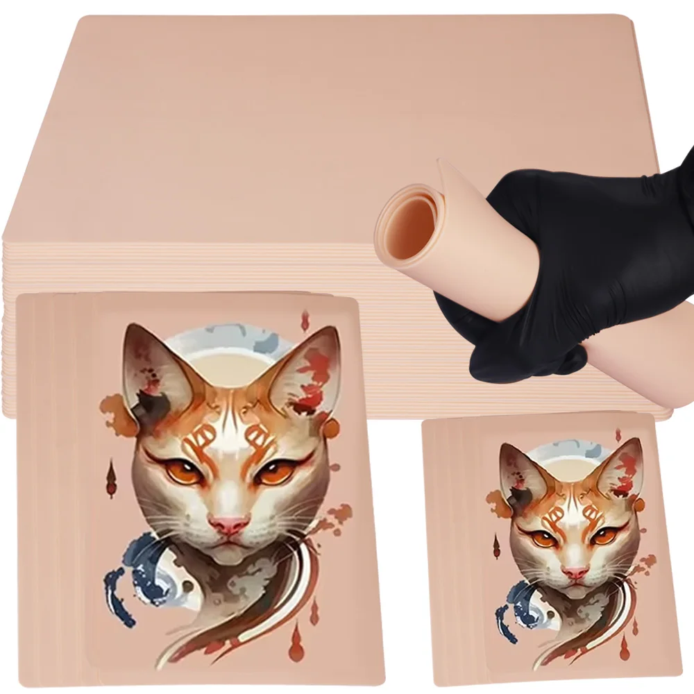 A4/Standard Size Tattoo Practice Skin Silicone Fake Skin Double-Side Synthetic Leather Permanent Makeup Tattoo Art Training Skin
A4/Standard Size Tattoo Practice Skin Silicone Fake Skin Double-Side Synthetic Leather Permanent Makeup Tattoo Art Training Skin