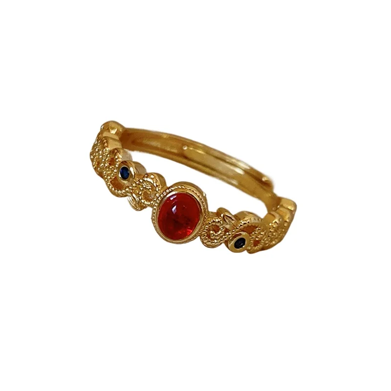 New Chinese ancient gold filigree ring niche design index finger ring high-end ring
New Chinese ancient gold filigree ring niche design index finger ring high-end ring