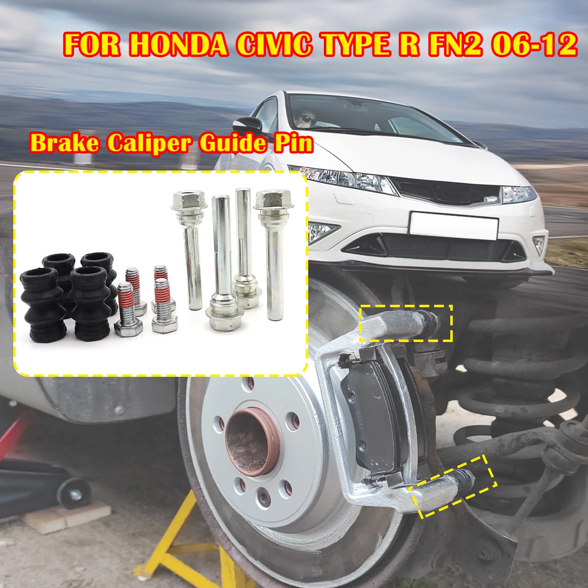 Left Right Brake Caliper Cylinder Slider Guide Pin FOR HONDA CIVIC TYPE R FN2 For Disc Housing Bolts Rubber Bush Boot Seal Kit
Left Right Brake Caliper Cylinder Slider Guide Pin FOR HONDA CIVIC TYPE R FN2 For Disc Housing Bolts Rubber Bush Boot Seal Kit